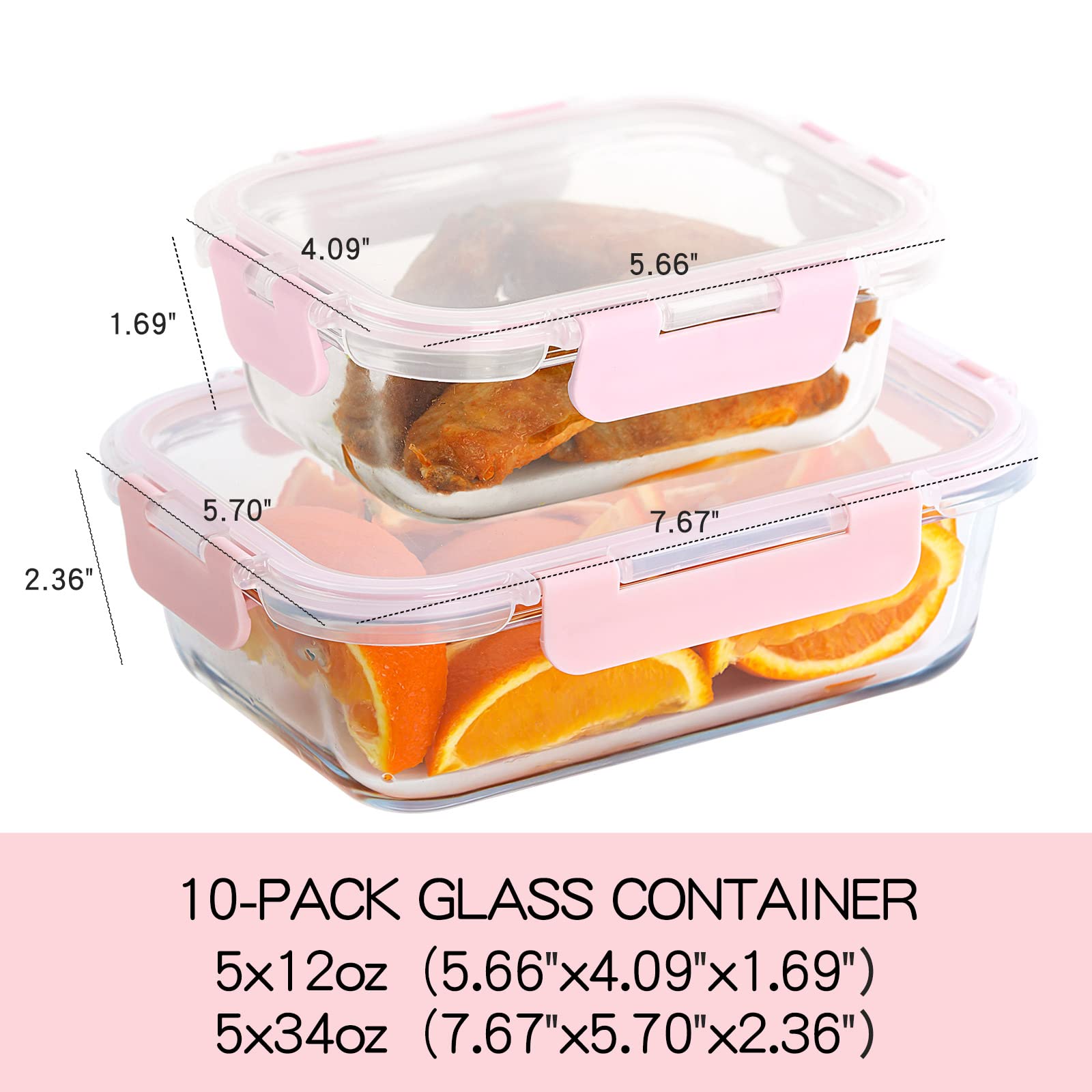UMEIED tapas transparentes de plástico para sellado hermético.