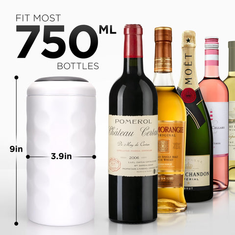 UMIEN Enfriador 750 ml en acero inoxidable, ideal para botellas estándar.
