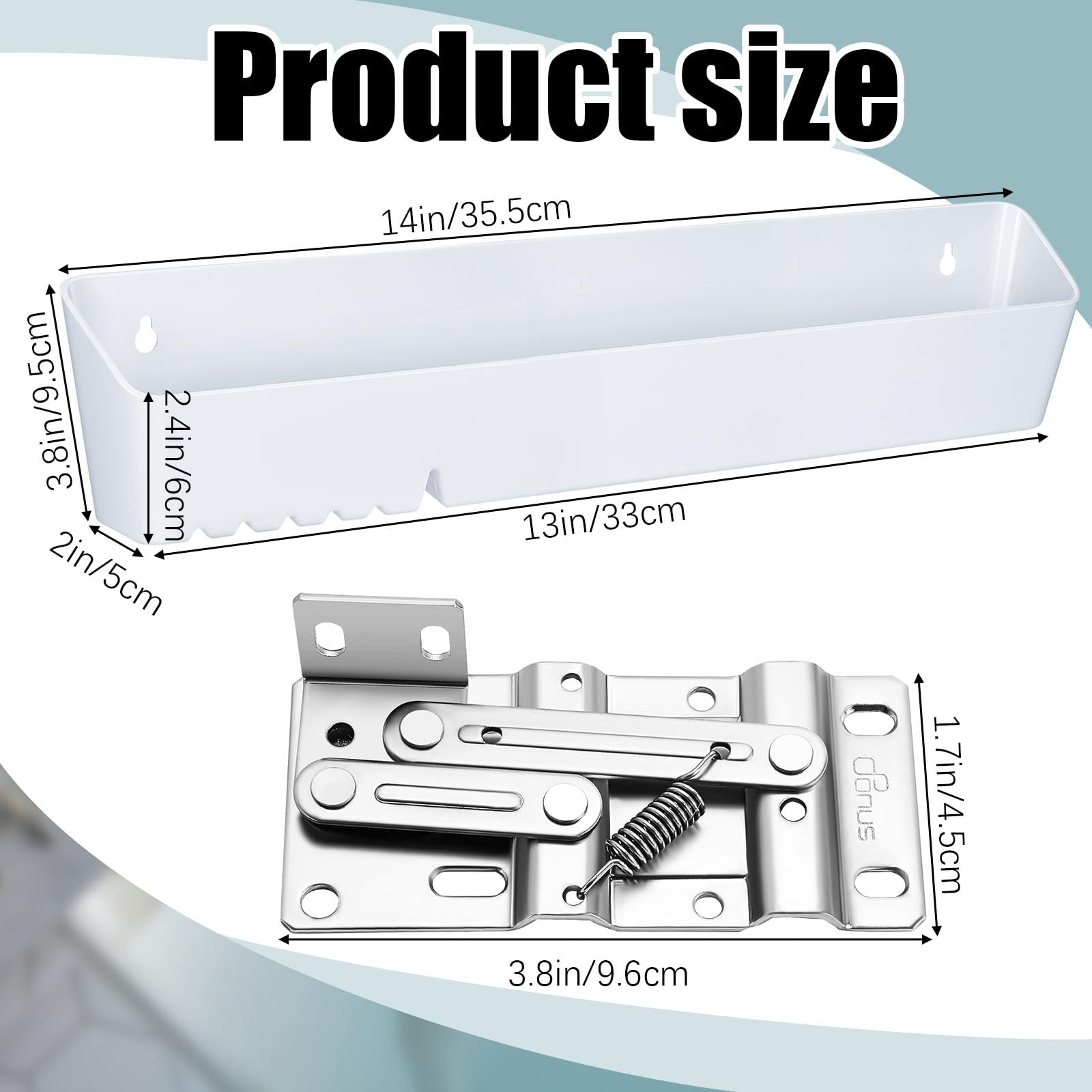Umigy bisagras para bandeja frontal, dos pares para instalación estable.