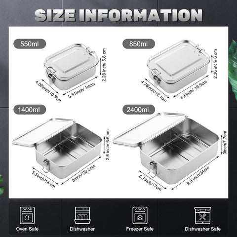 Umigy contenedor 850ml de acero inoxidable, ideal para comidas balanceadas en la oficina.