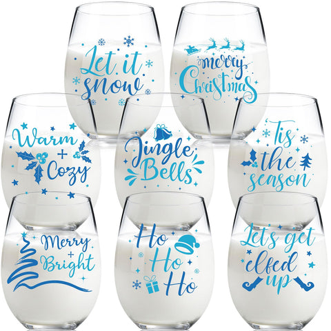 Umigy copa de vino con copo de nieve, ideal para reuniones festivas.