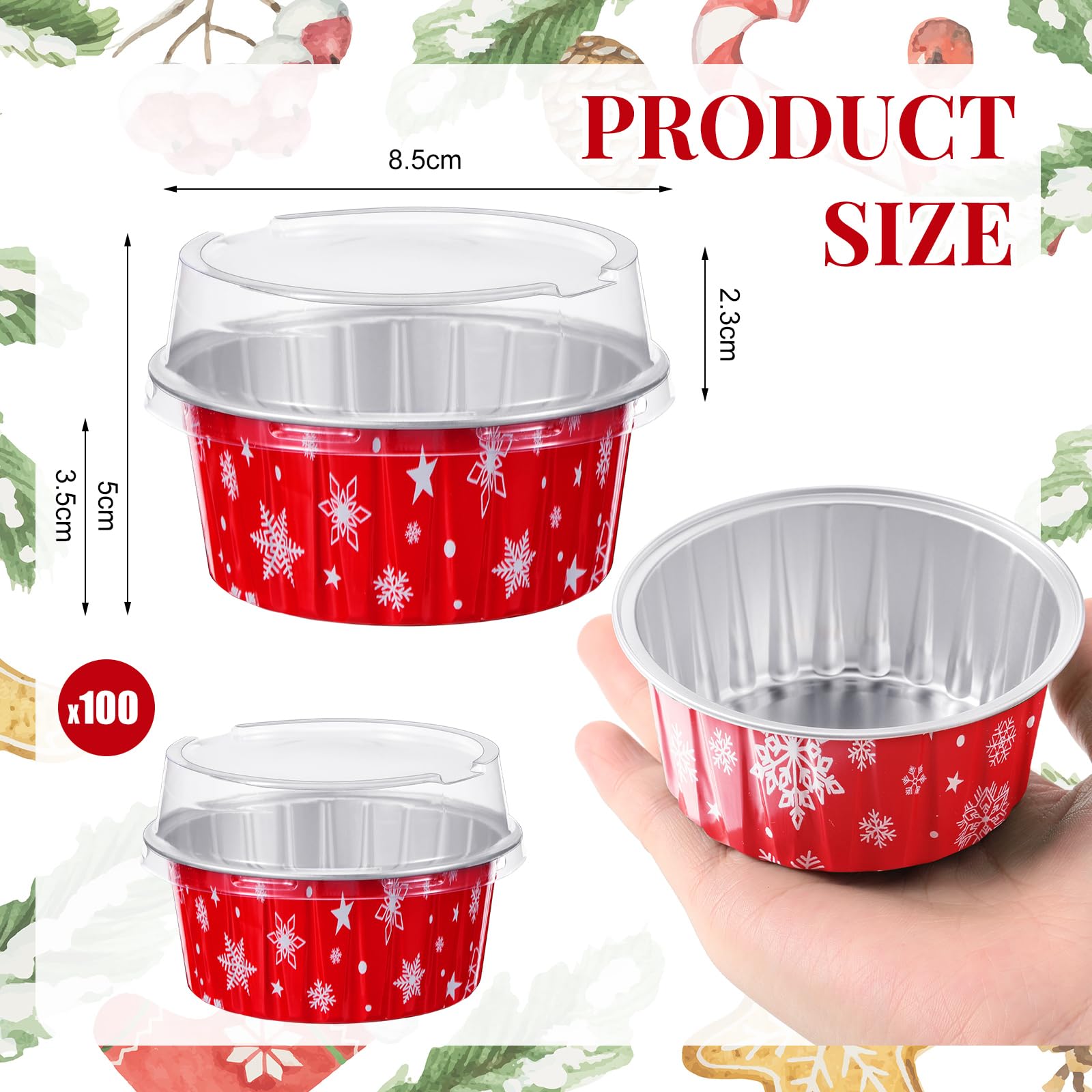Umigy tapa transparente para cápsulas navideñas de aluminio