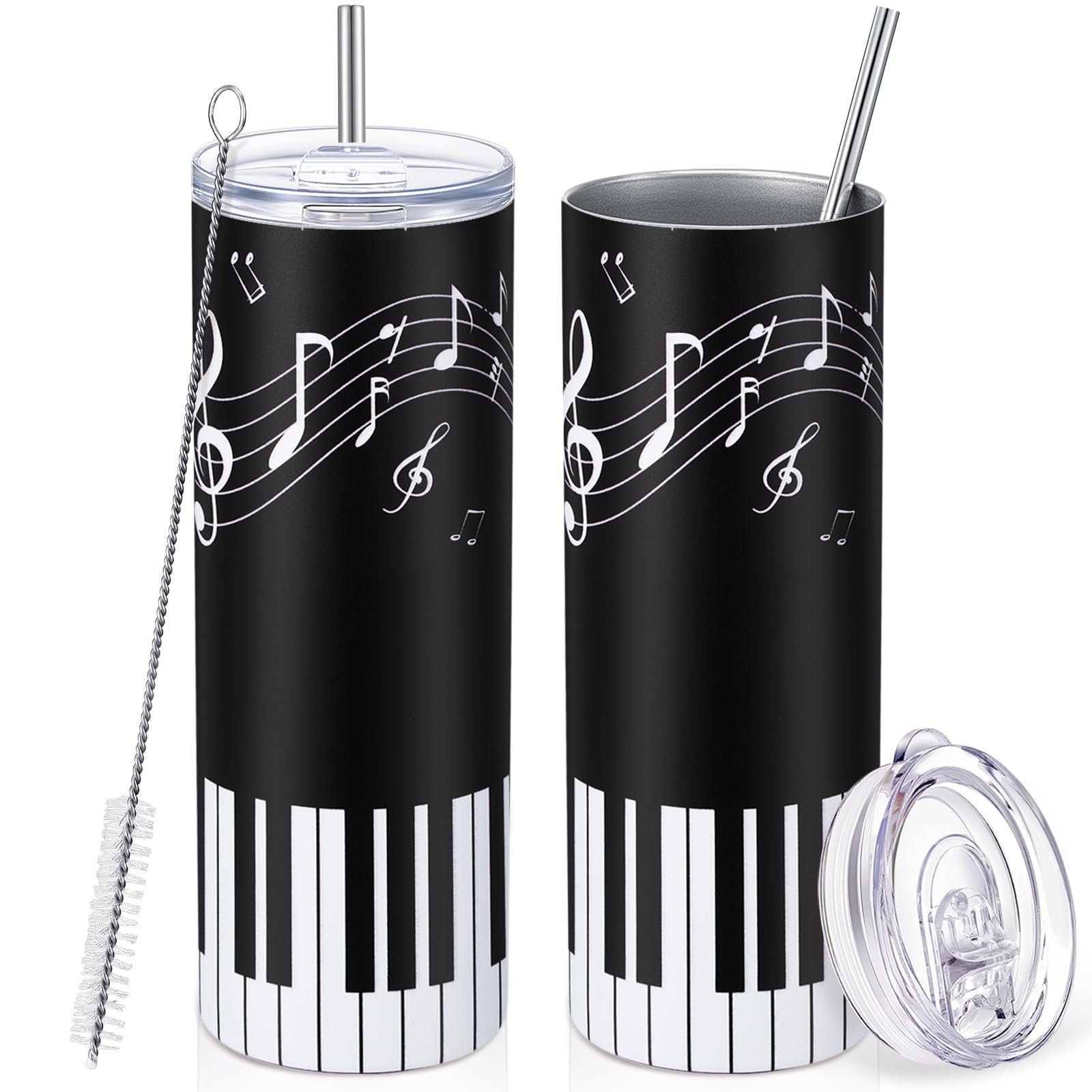 Umigy vaso piano diseño musical 20 oz para bebidas en movimiento