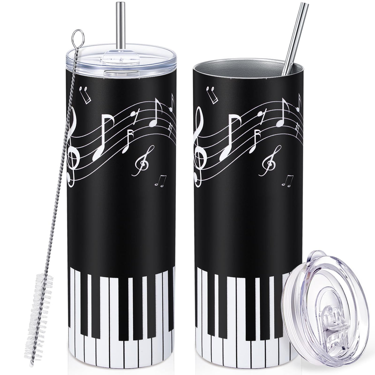 Umigy vaso piano diseño musical 20 oz para bebidas en movimiento