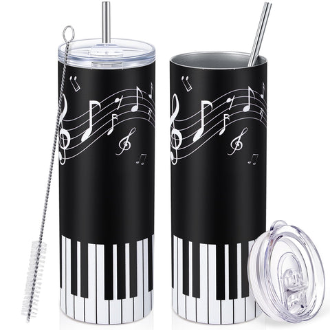 Umigy vaso piano diseño musical 20 oz para bebidas en movimiento