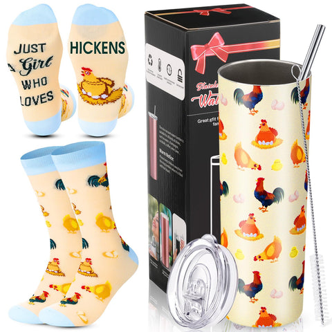 Vaso térmico Umigy con diseño de pollo, ideal para bebidas frías o calientes