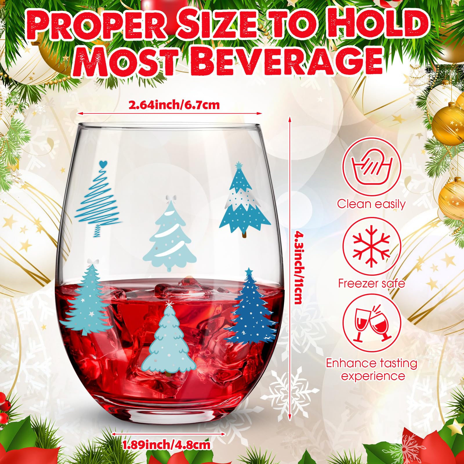 Umigy vaso sin tallo, capacidad 17 oz, perfecto para vinos y cócteles.