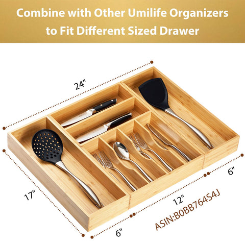 Umilife caja de bambú elegante, protege superficies y organiza artículos diarios.