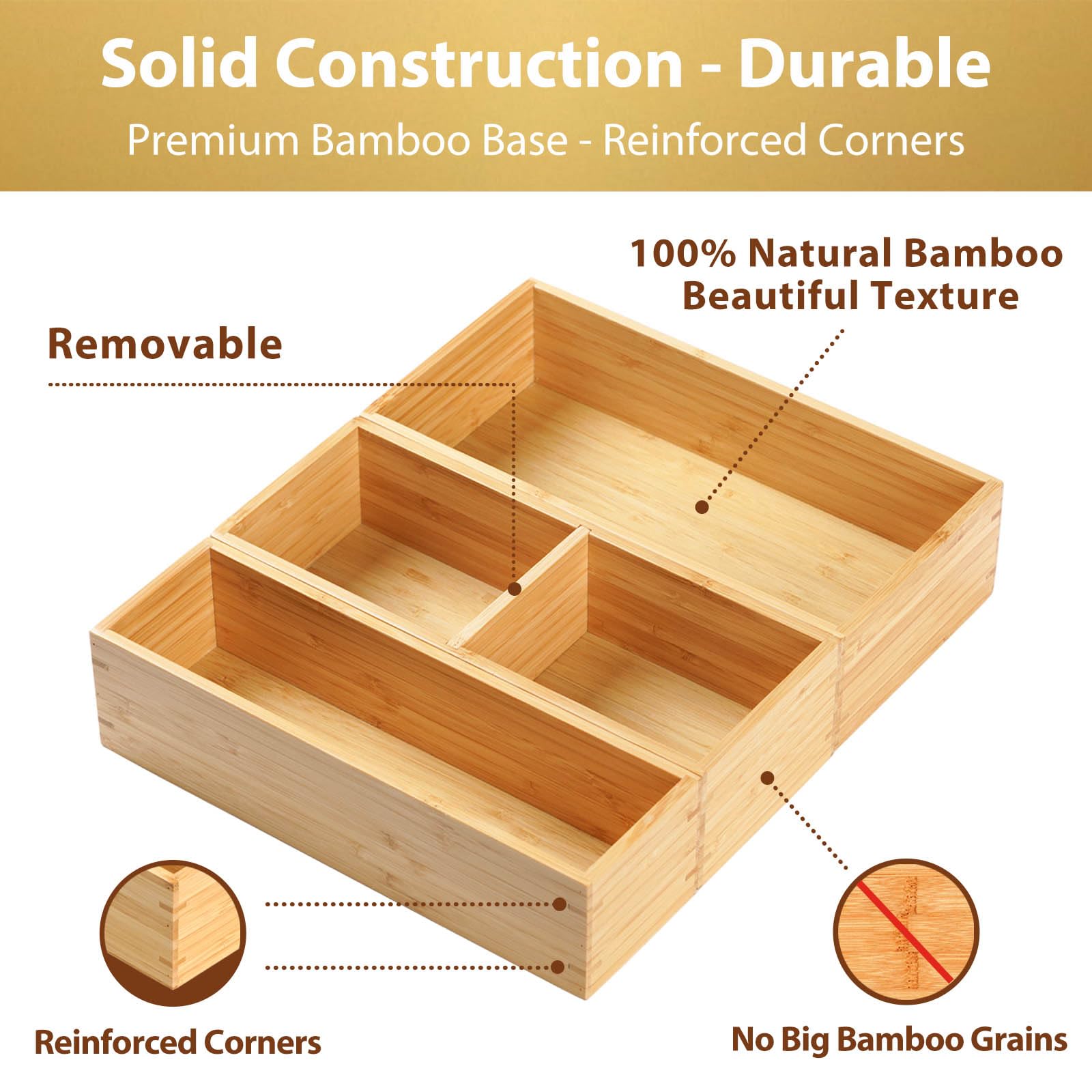 Conjunto modular Umilife con tres cajas para adaptar cajones.