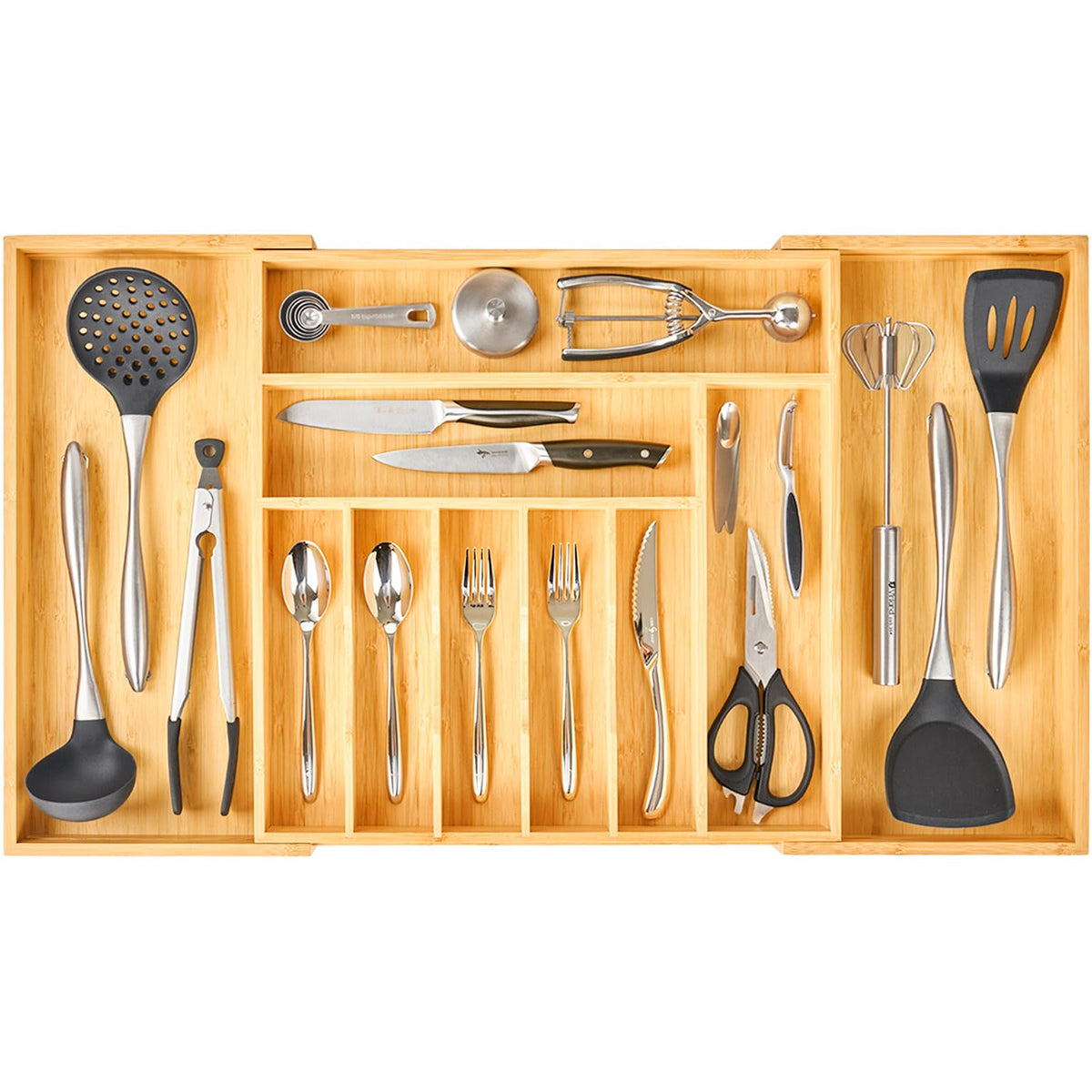 Umilife organizador de cajón ampliable para cubiertos y utensilios.
