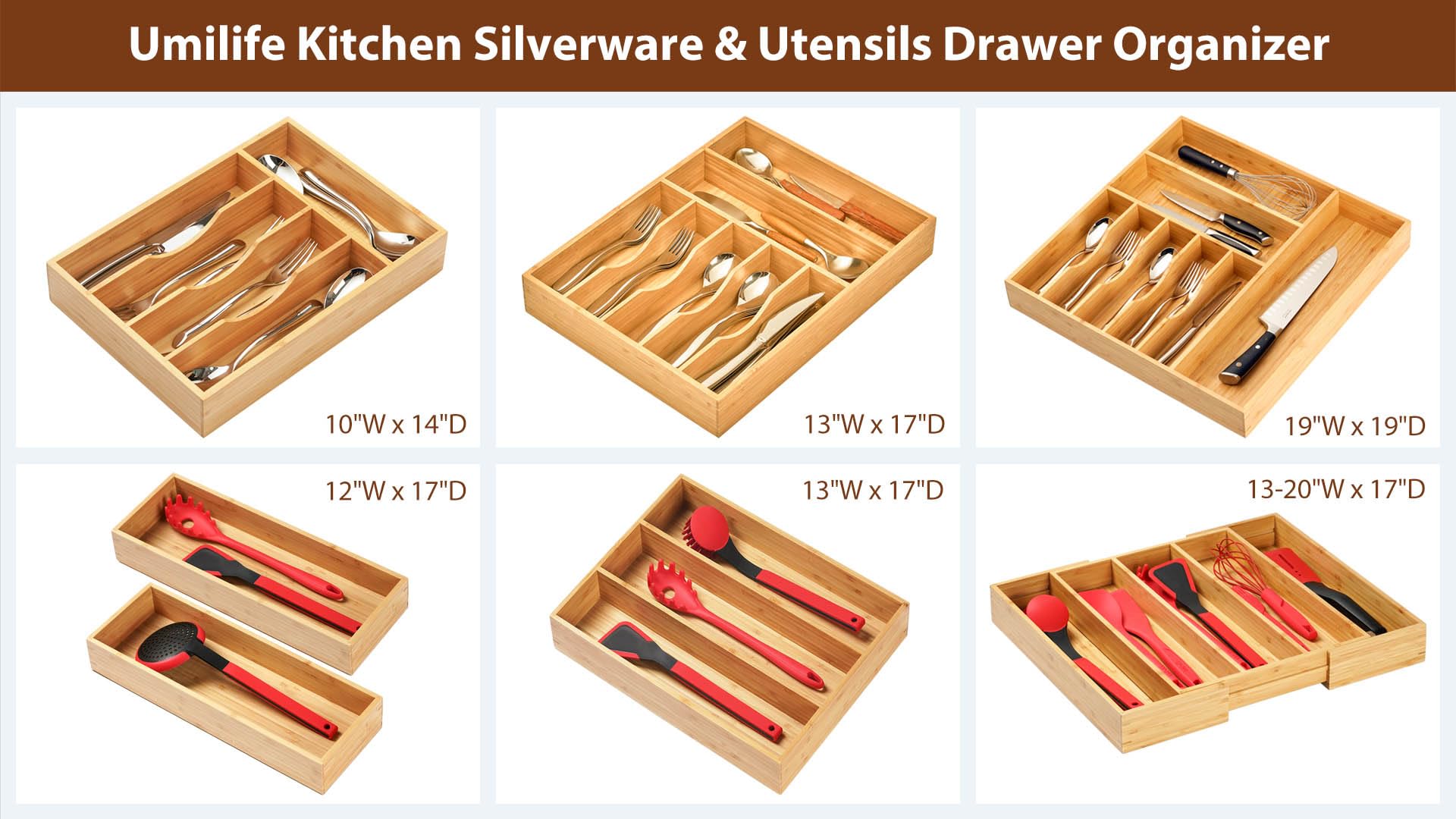Umilife regalo de cocina práctico para ordenar cubiertos y utensilios.