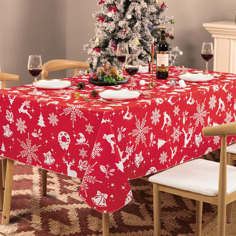 Mantel UMINEUX con ciervo para mesa rectangular, ideal para fiestas