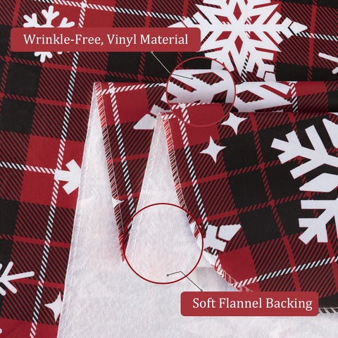 Mantel UMINEUX con copos de nieve, ideal para fiestas.