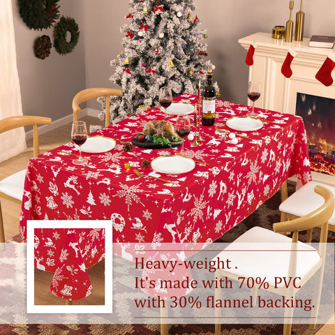 Mantel para fiestas navideñas UMINEUX protege la mesa durante banquetes