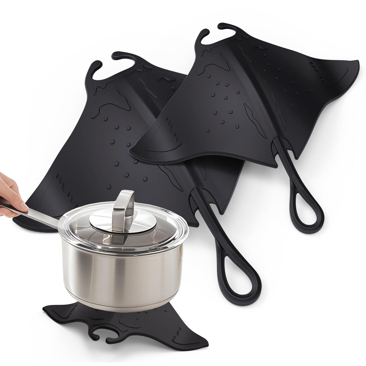 Umirro trivet silicona manta ray: protege encimera frente a ollas calientes.