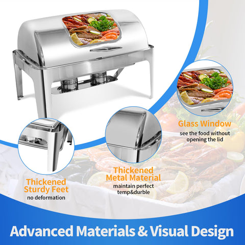 Umisu fuente de buffet con control de temperatura para mantener caliente o frío