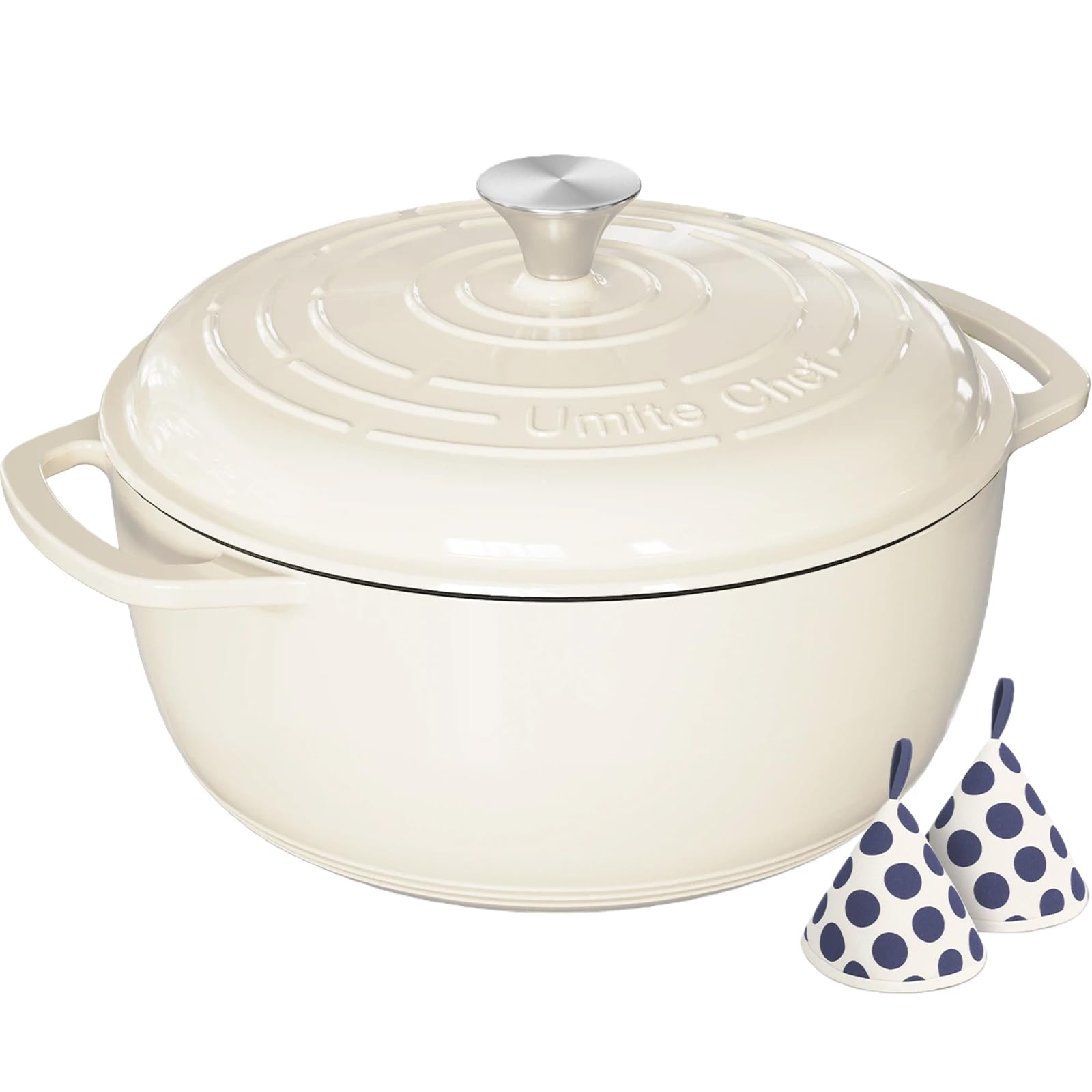 Umite Chef 6QT olla esmaltada con tapa hermética para conservar jugos y sabores