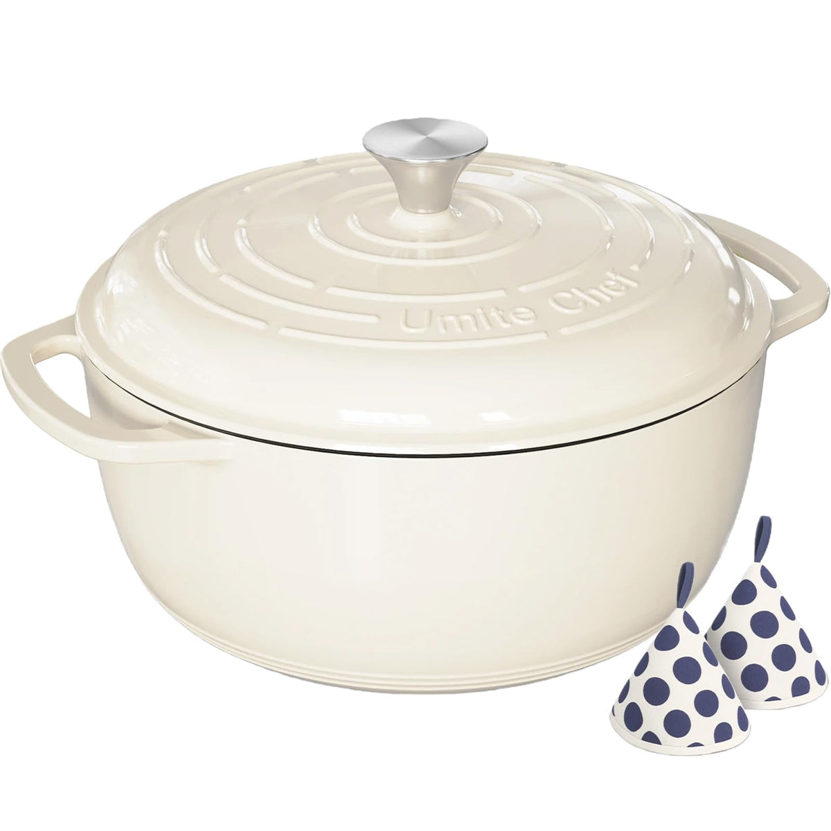 Umite Chef 6QT olla esmaltada con tapa hermética para conservar jugos y sabores
