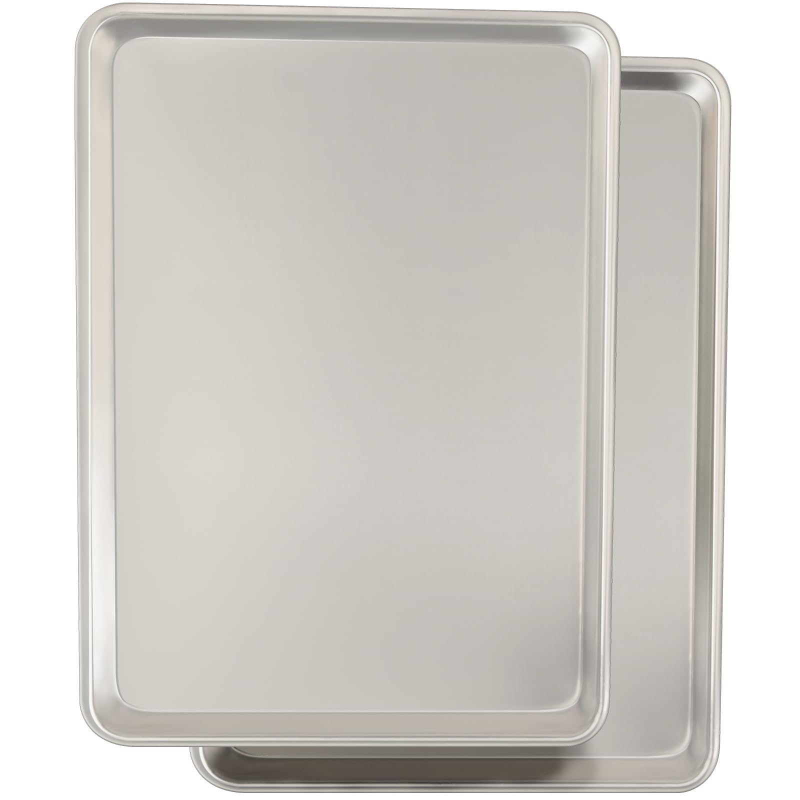 Bandeja Umite Chef de aluminio natural 18x13 con antideformación para hornear de forma uniforme.