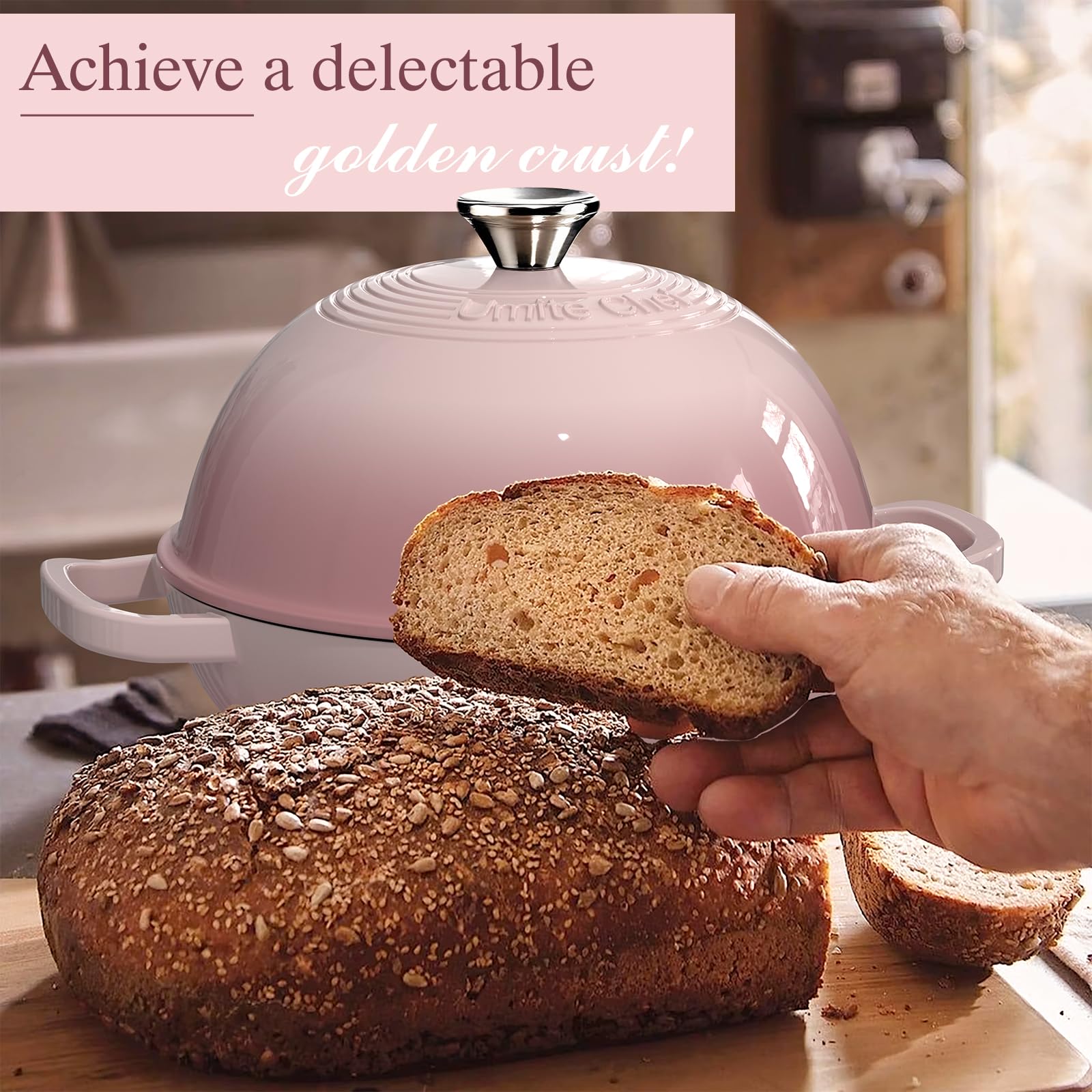 Capacidad de 6 cuartos para pan y guisos con Umite Chef.