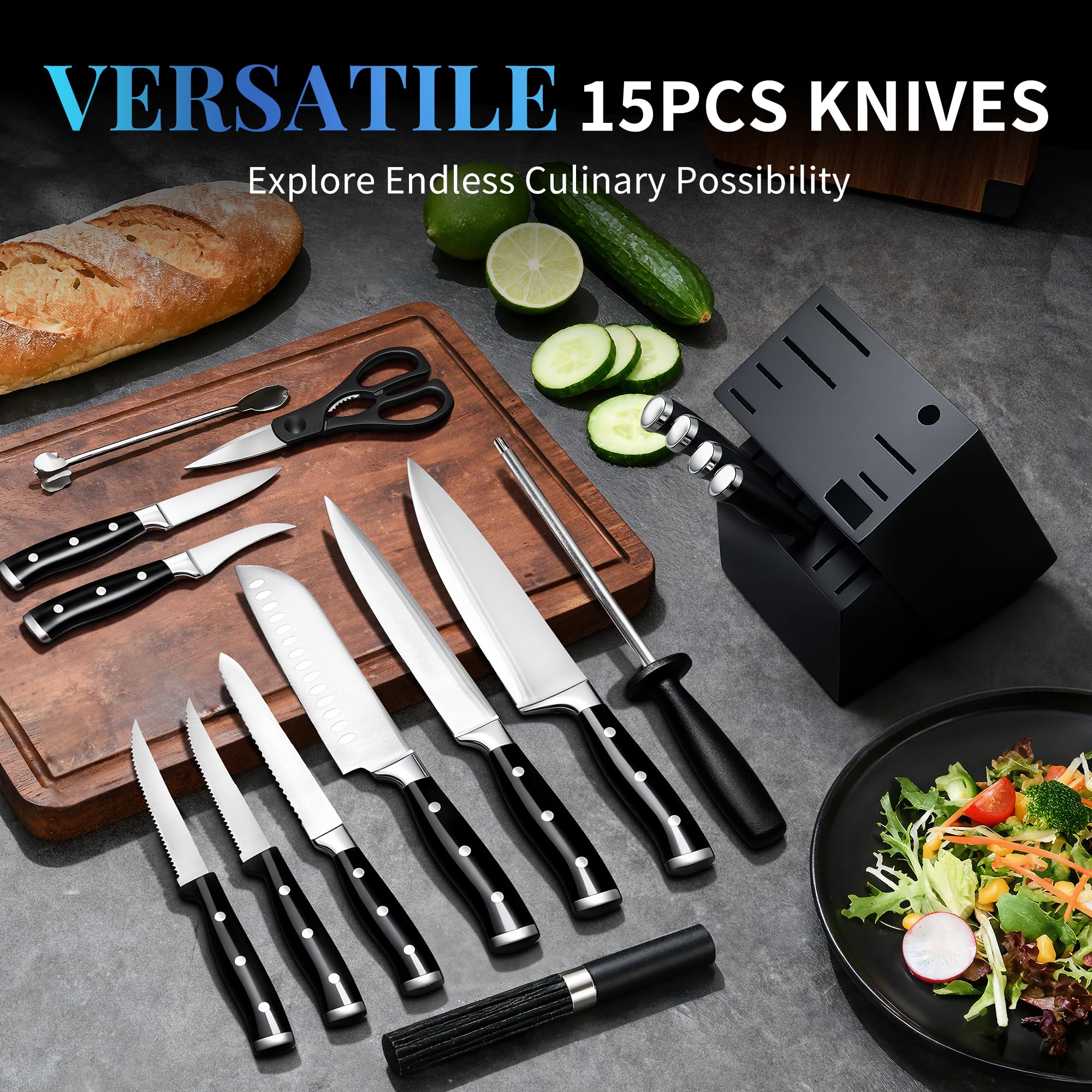 Umite Chef: cuchillo santoku con mango ergonómico para cortes suaves y seguros.