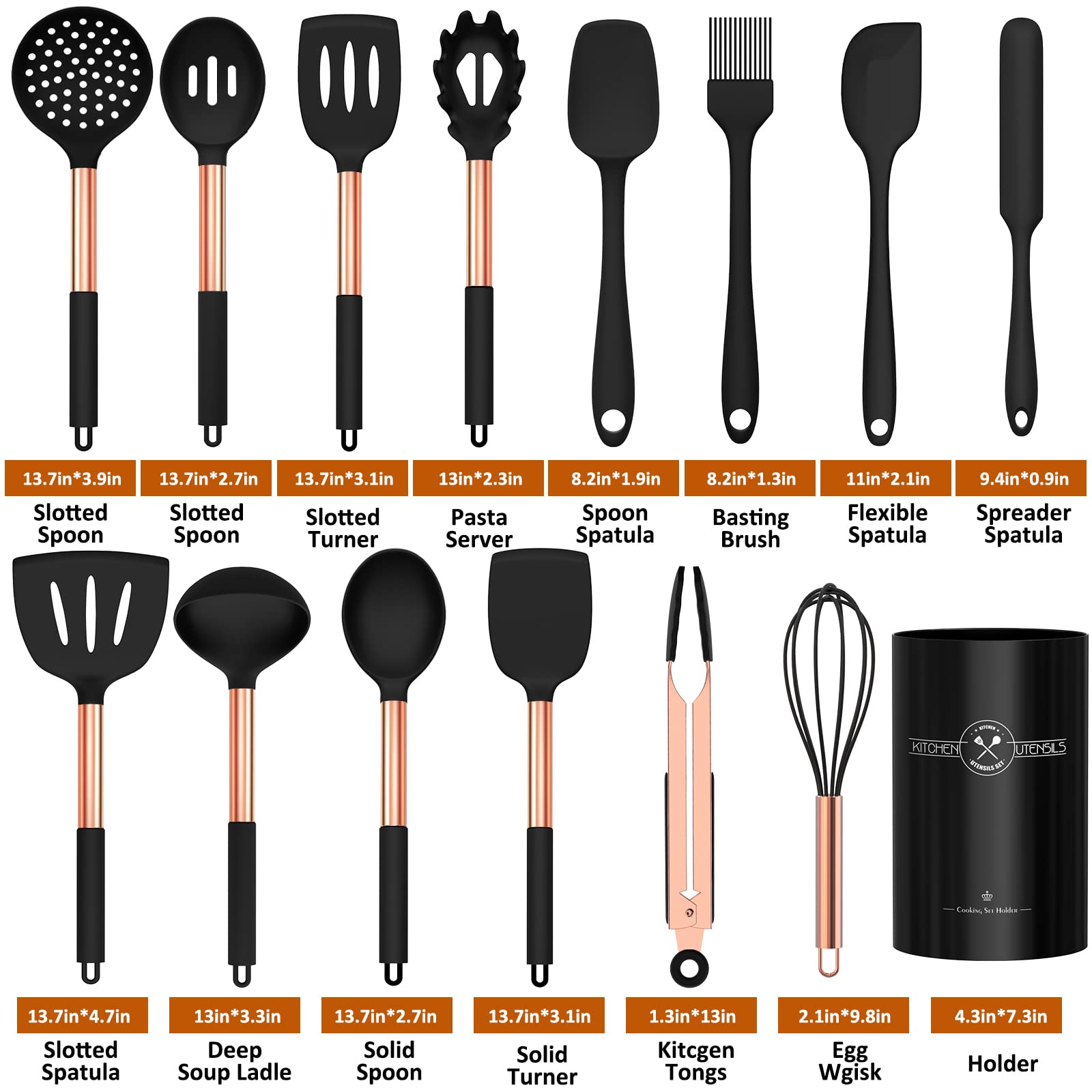 Espátula ranurada de Umite Chef para girar y verter sin rayar