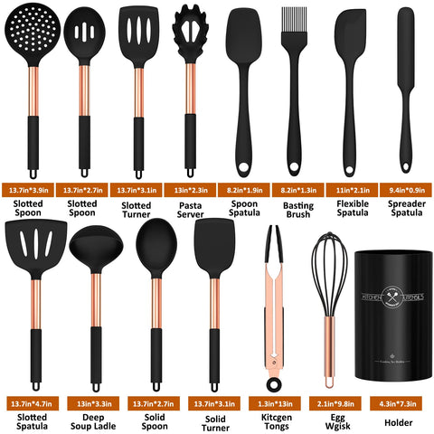 Espátula ranurada de Umite Chef para girar y verter sin rayar