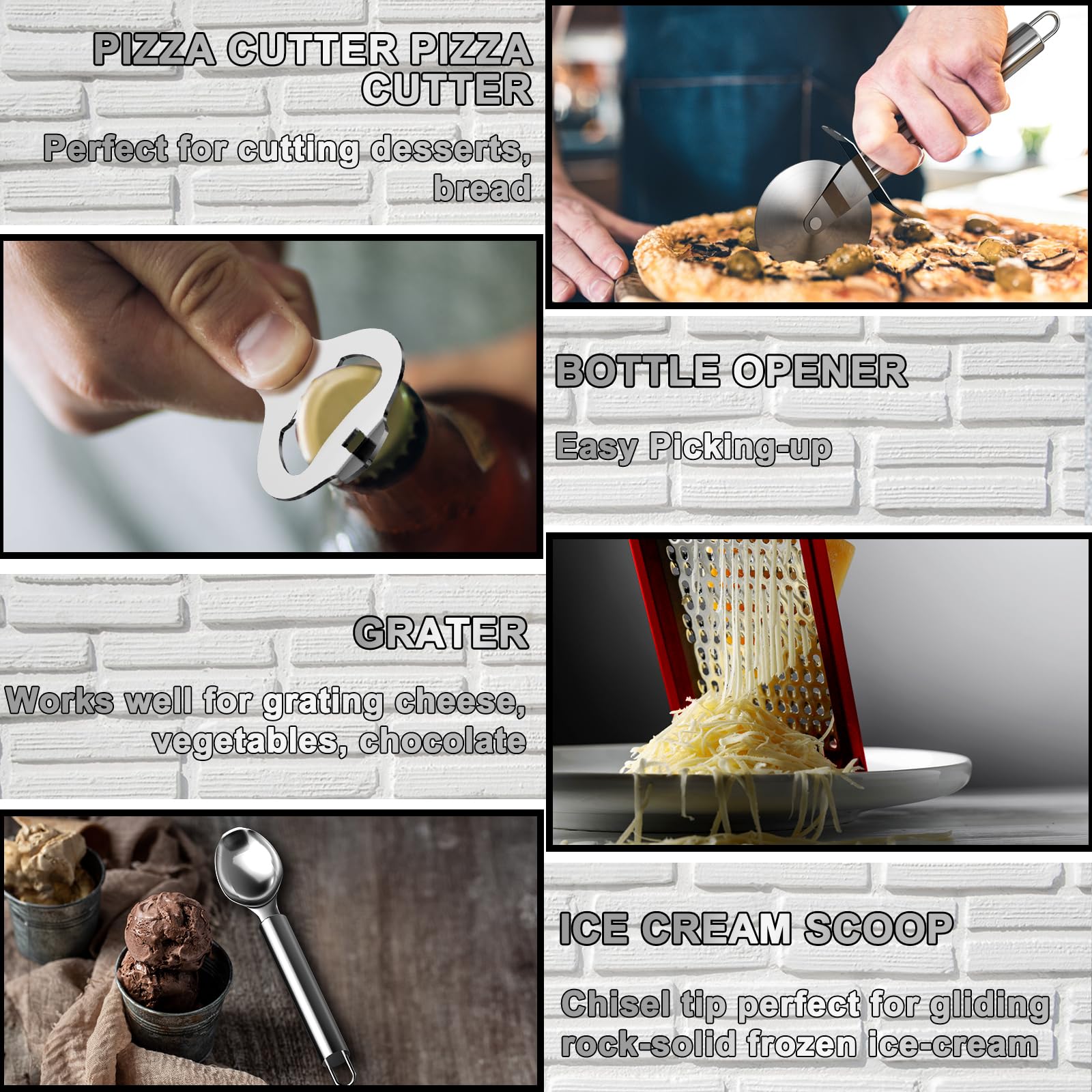 Utensilios Umite Chef fáciles de limpiar, aptos para uso diario.