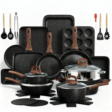 Umite Chef conjunto de ollas y sartenes antiadherentes para cocina diaria.
