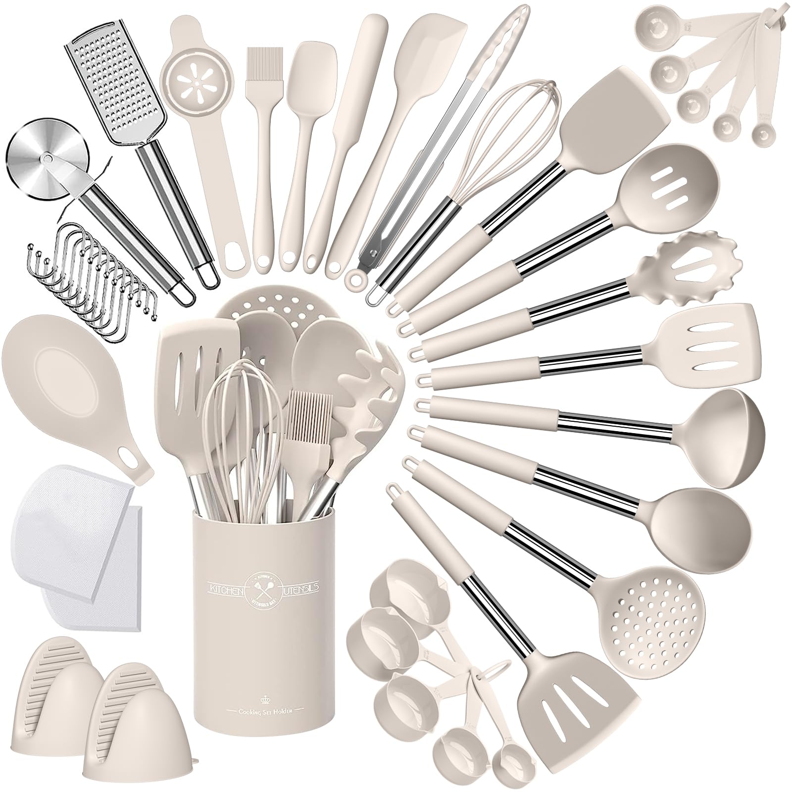 Umite Chef conjunto de utensilios de silicona 43 piezas para cocina completa