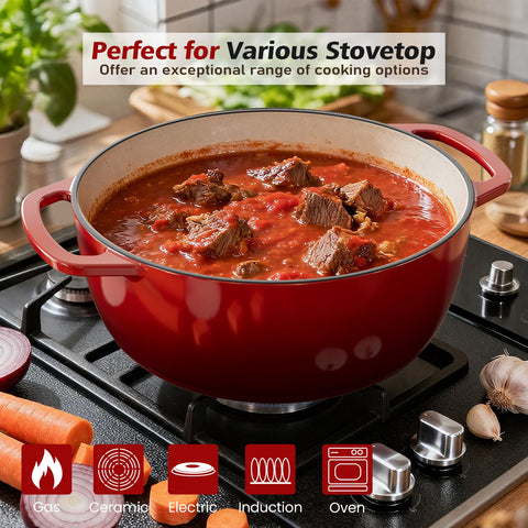 Interior esmaltado de Olla Umite Chef 6qt facilita limpieza y cocción uniforme.