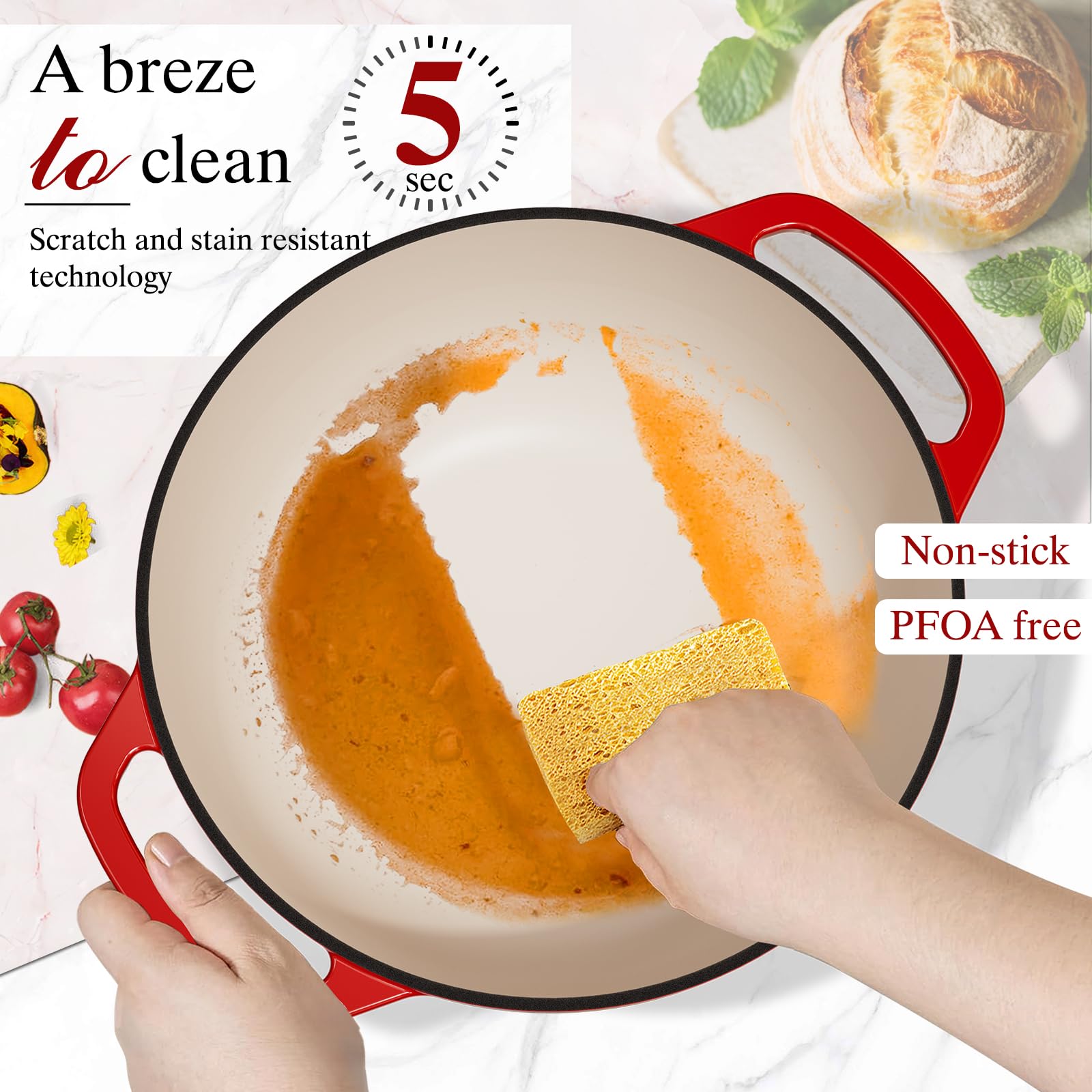 Regalo ideal: Umite Chef 6qt combina funcionalidad y diseño rojo elegante.