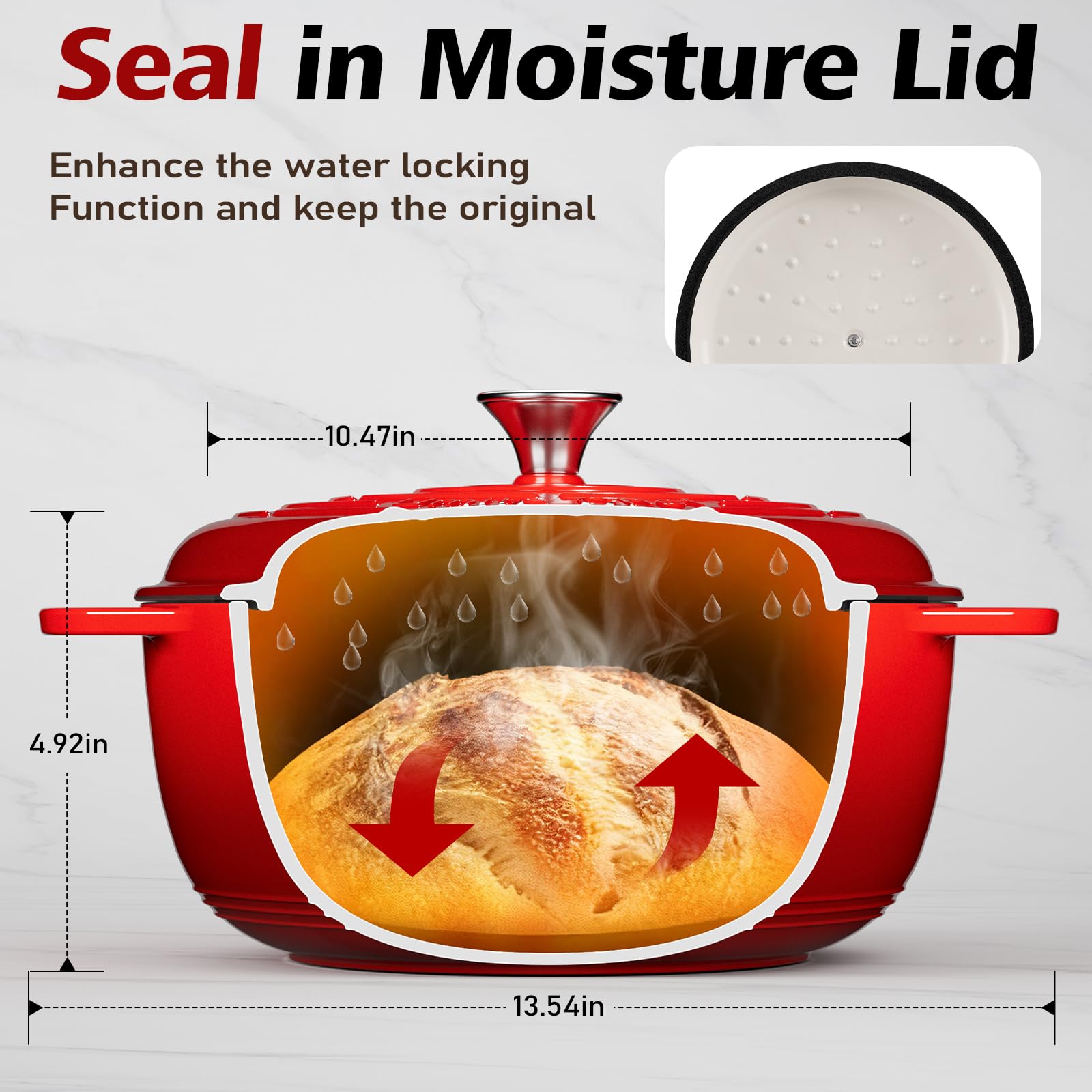 Uso en estufa y horno: Umite Chef 6qt resistente al calor.