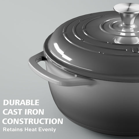 Umite Chef olla esmaltada apta para horno y estufa para versatilidad de coccion.