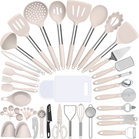Set de utensilios Umite Chef de 43 piezas para cocción versátil.