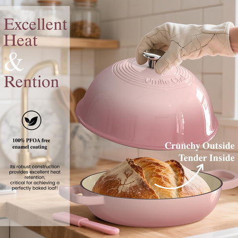 Superficie esmaltada Umite Chef, fácil de limpiar y resistente a manchas.