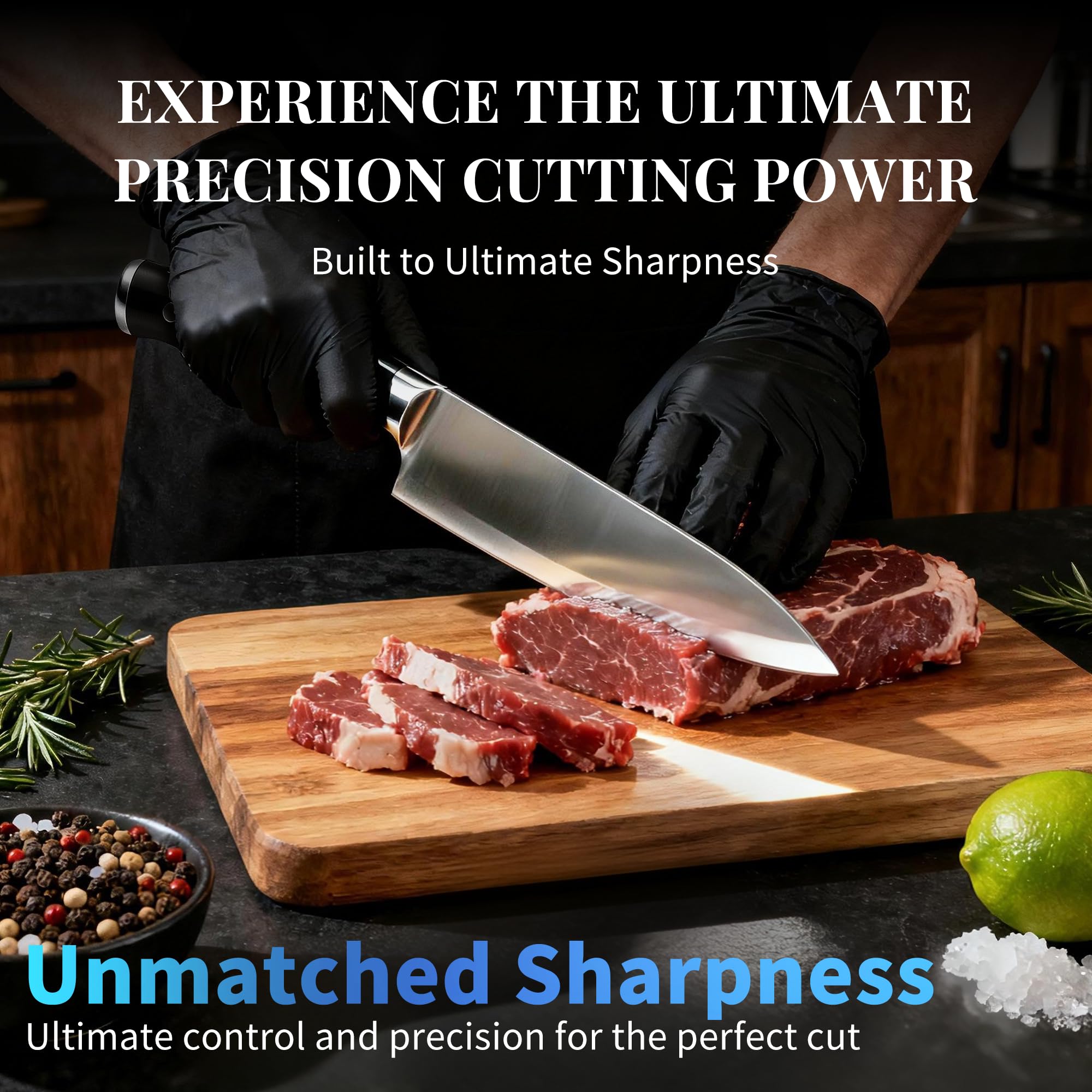 Umite Chef: tijeras de cocina en primer plano para tareas rápidas y limpias.