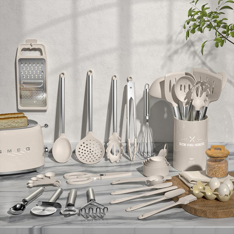 Umite Chef volteador de silicona, flexible para saltear con control
