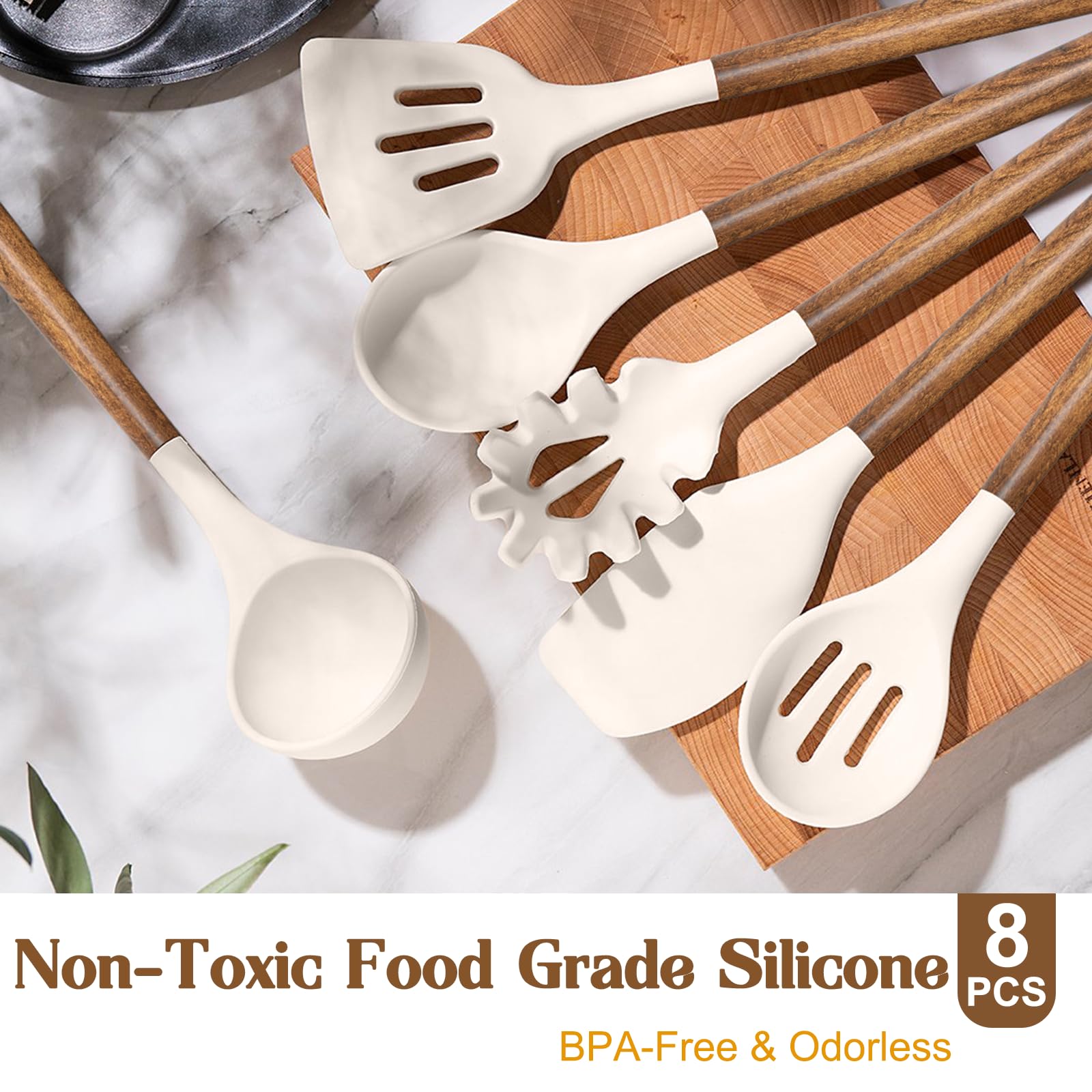 Umite Chef cuchara para servir silicona, ideal para porciones uniformes sin rayar