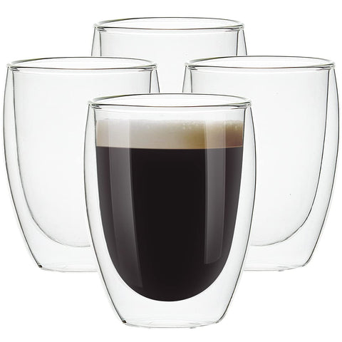 Copas UMIZILI de vidrio borosilicato con doble pared y efecto flotante para espresso