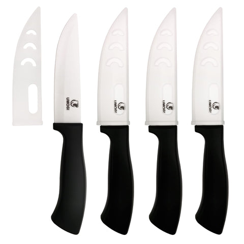 UMOGI set de 4 cuchillos cerámicos ligero y cómodo para carne y verduras