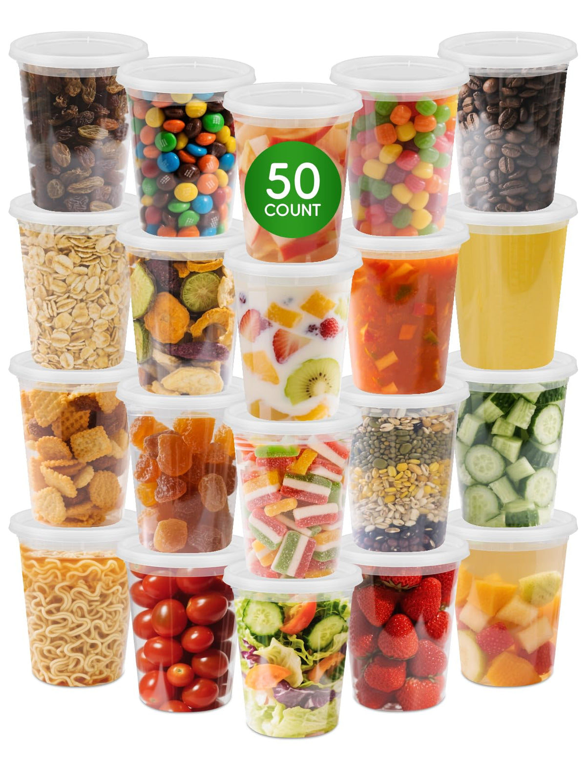 Contenedores UMT Plastar 32oz con tapas sin BPA para almacenamiento seguro