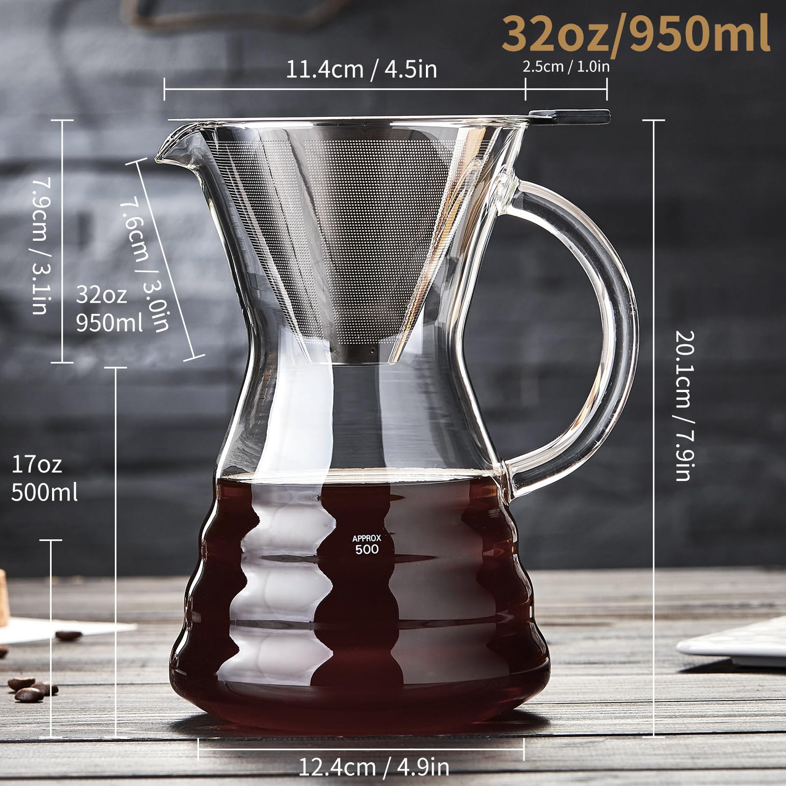 Unbreakable apto en estufa para preparar café directamente en casa