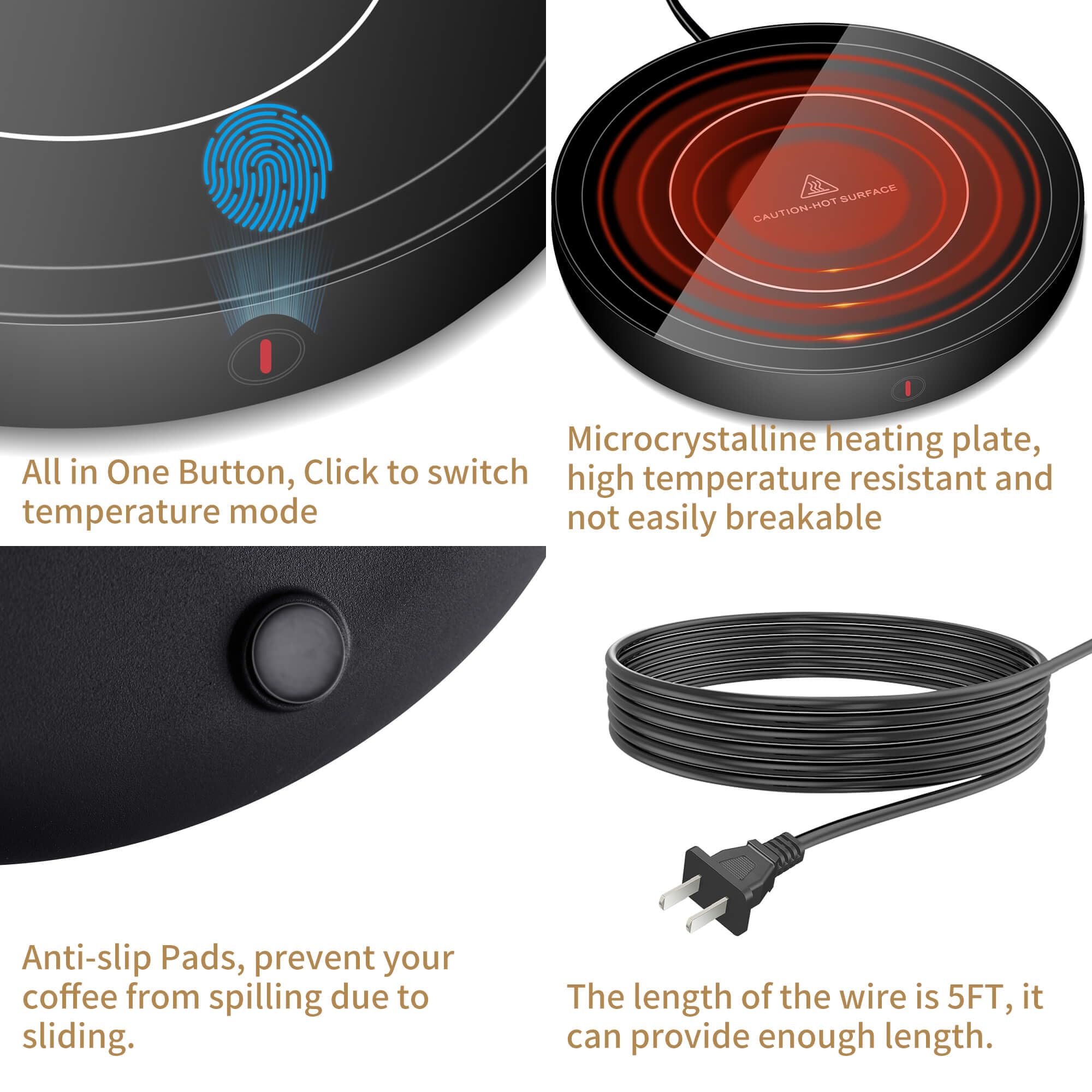 Unbreakable diseño compacto en color negro para escritorio elegante