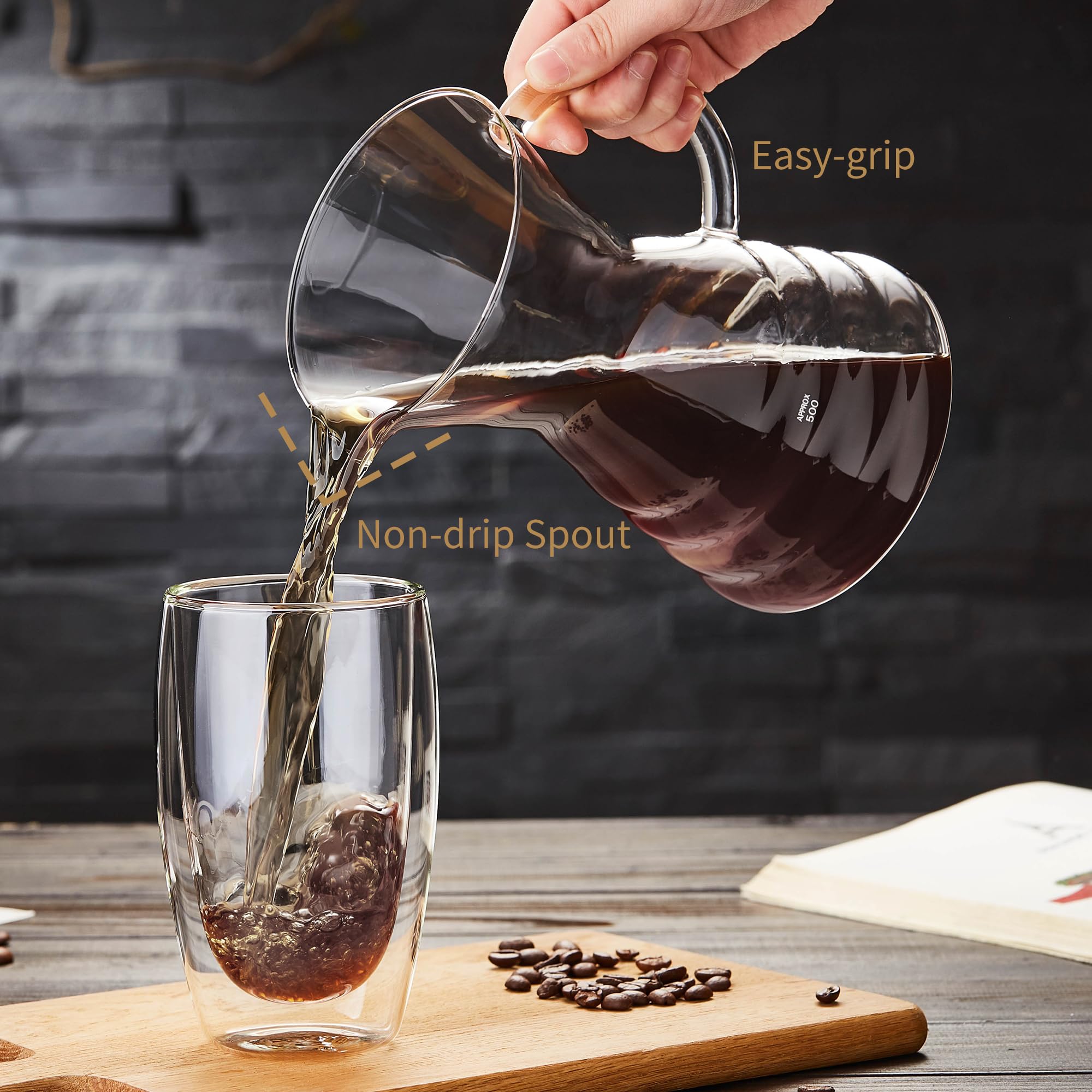 Unbreakable vidrio borosilicato espeso, apto para estufa y fácil de limpiar