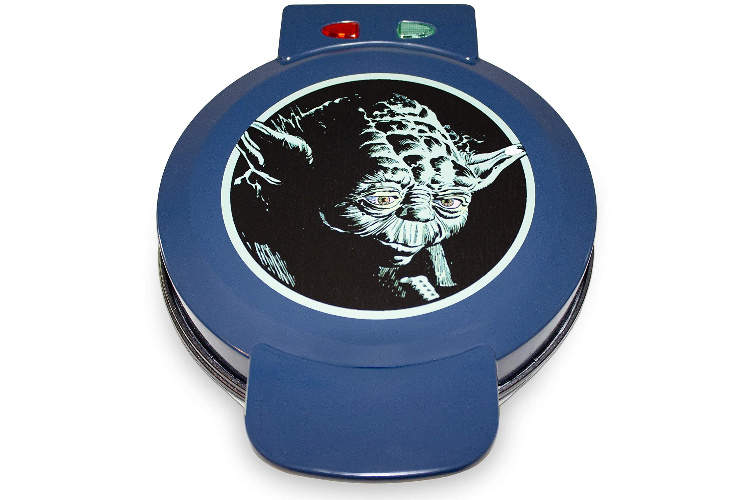 Uncanny Brands gofrera Yoda con tapa abierta para desayunos rápidos