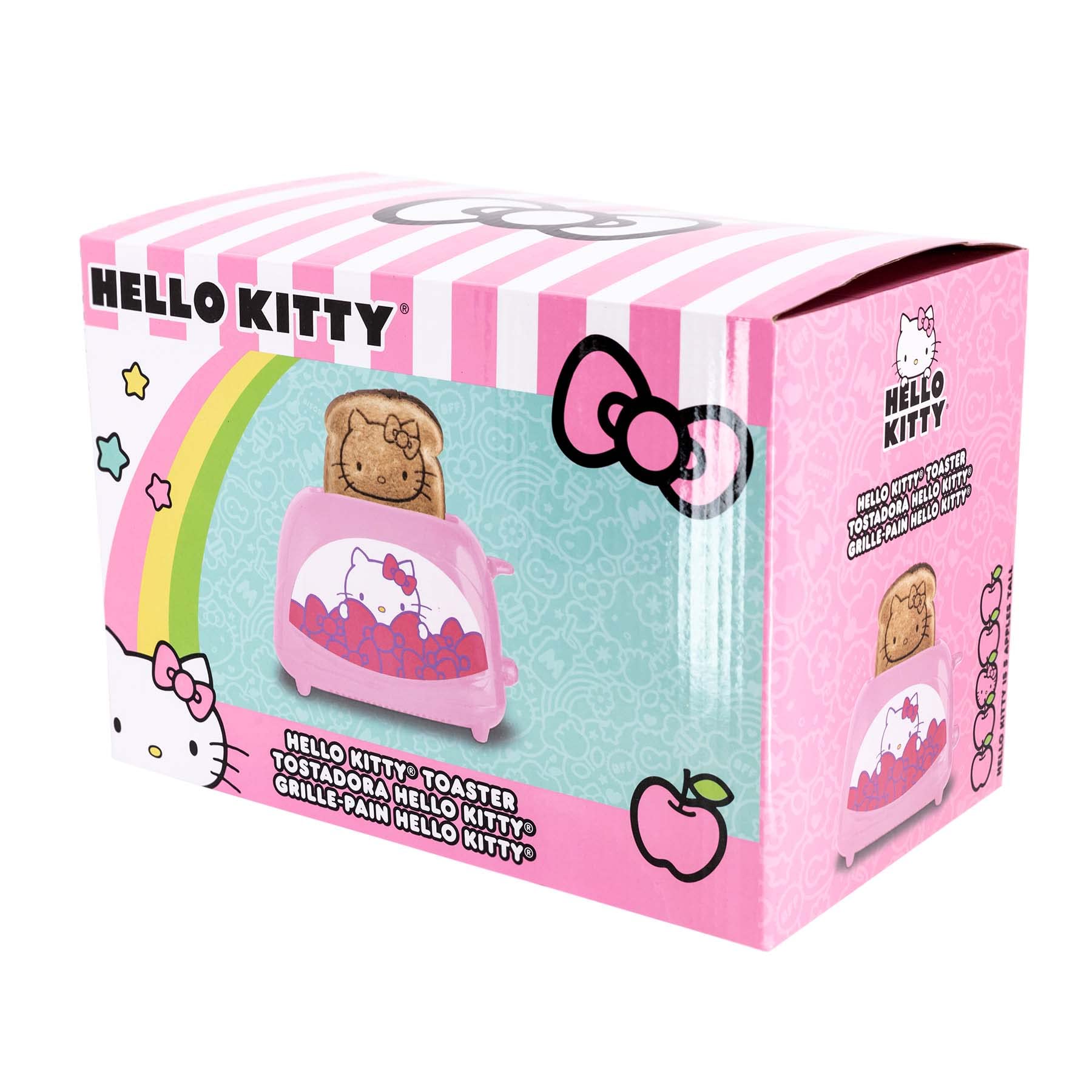 Empaque deluxe de Uncanny Brands Hello Kitty, protección y estilo para regalo.