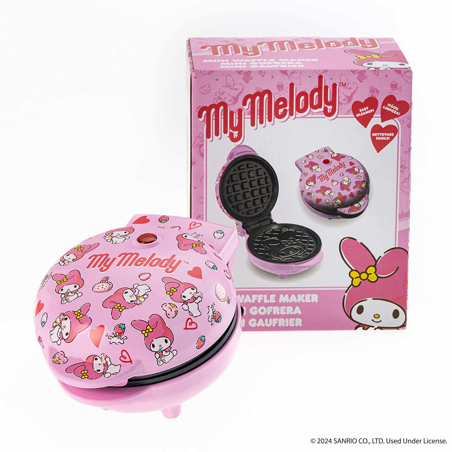 Idea de regalo para fans de Sanrio, waflera mini con personaje conejo.