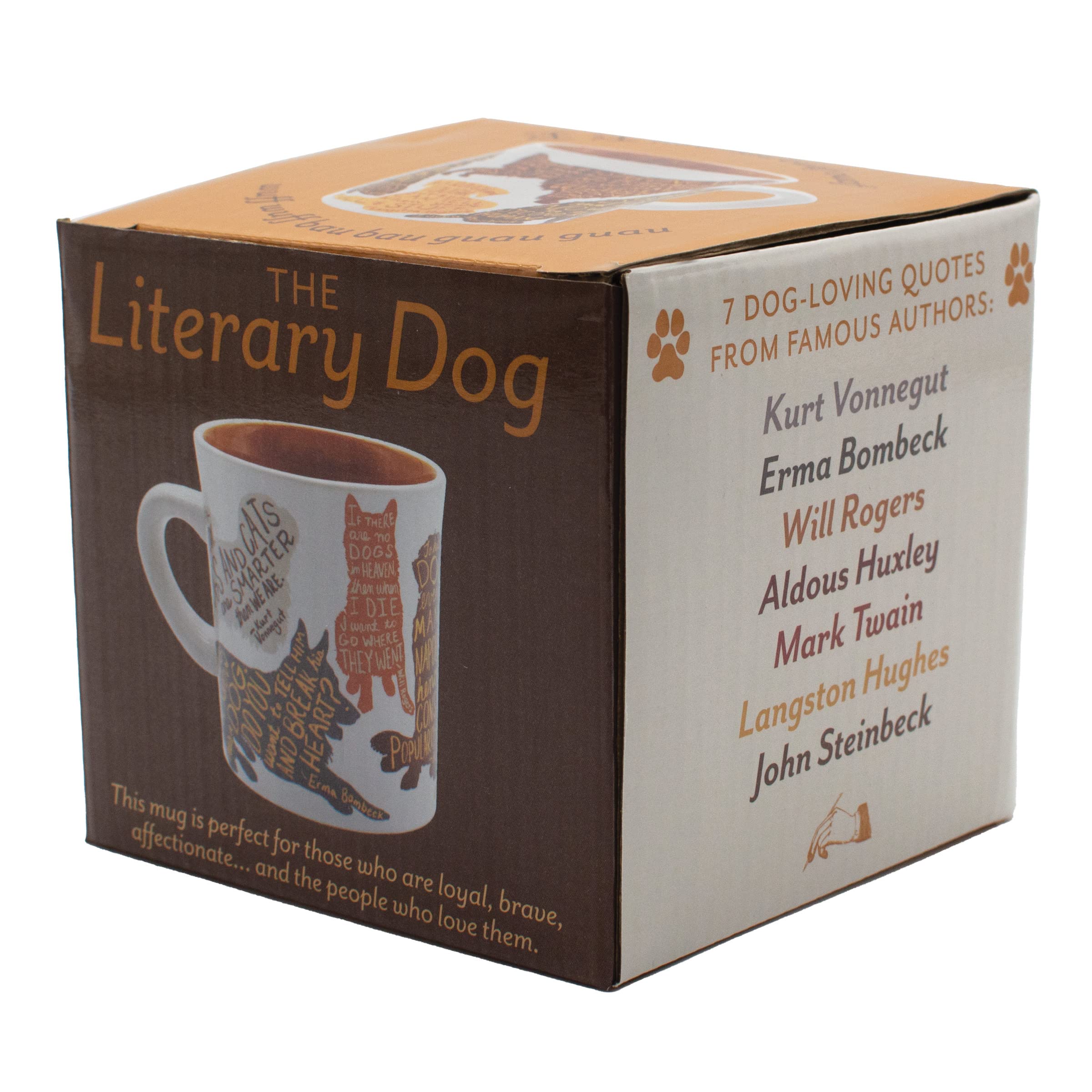Ilustraciones divertidas de siluetas caninas en la taza de The Unemployed Philosophers Guild.