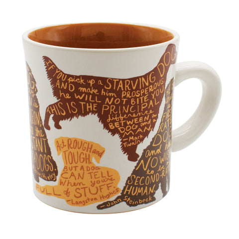Asa ergonómica de la taza de The Unemployed Philosophers Guild para sujetar con comodidad.